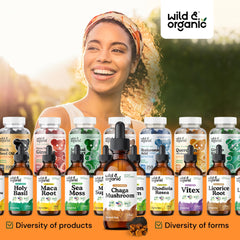 Vegan, GMO-free ingredients list for chaga tincture