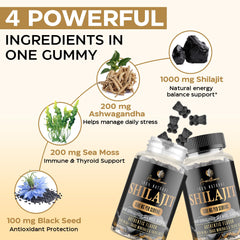 Vegan, GMO-free, gluten-free shilajit gummies