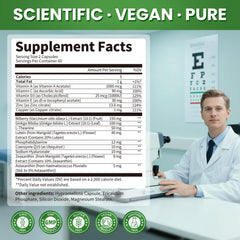 Vegan, GMP-certified eye vitamin supplement