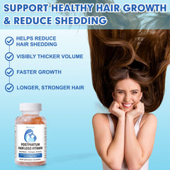 Close-up of vegan hair growth gummies