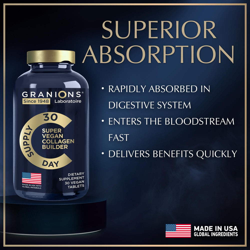 Vegan hair, skin and nails vitamins with collagen