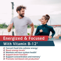 Vegan non-GMO Vitamin B12 sublingual tablet label