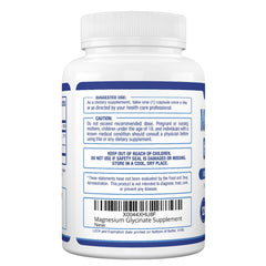 Vegan, non-GMO, gluten-free magnesium glycinate capsules