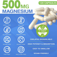 Vegan, Non-GMO, Gluten-Free magnesium glycinate product badge