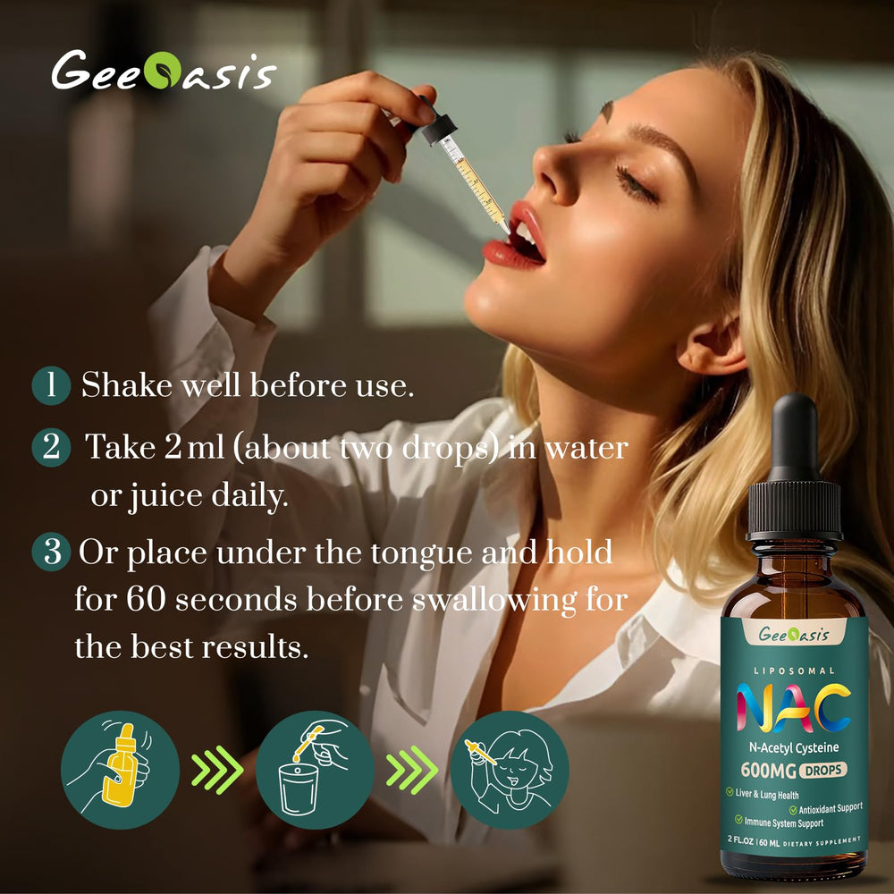 Vegan non-GMO gluten-free NAC drops packaging