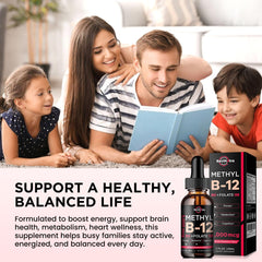 Vegan, non-GMO, gluten-free strawberry flavored B vitamin liquid drops