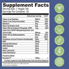Vegan, non-GMO, gluten-free supplement packaging