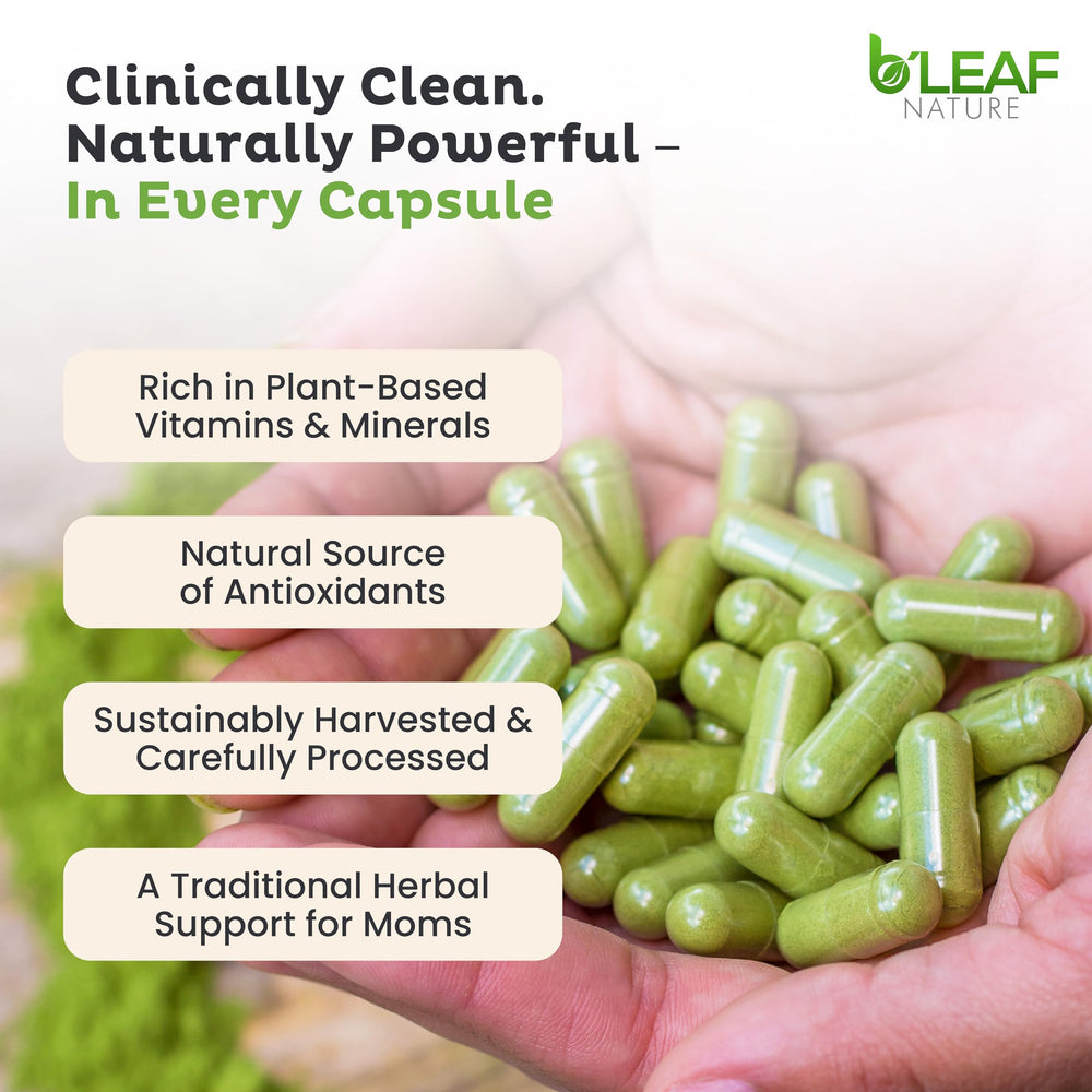 Vegan non-GMO moringa supplement label