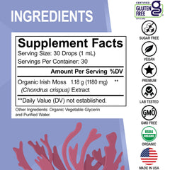 Vegan Non-GMO sea moss liquid drops product
