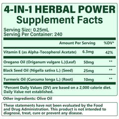 Vegan, non-GMO, sugar-free herbal supplement ingredients.