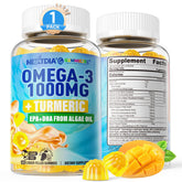 Hero image: Vegan Omega-3 Gummies with Turmeric, 60-count bottle