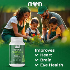 Illustration of heart, brain, and eye health benefits