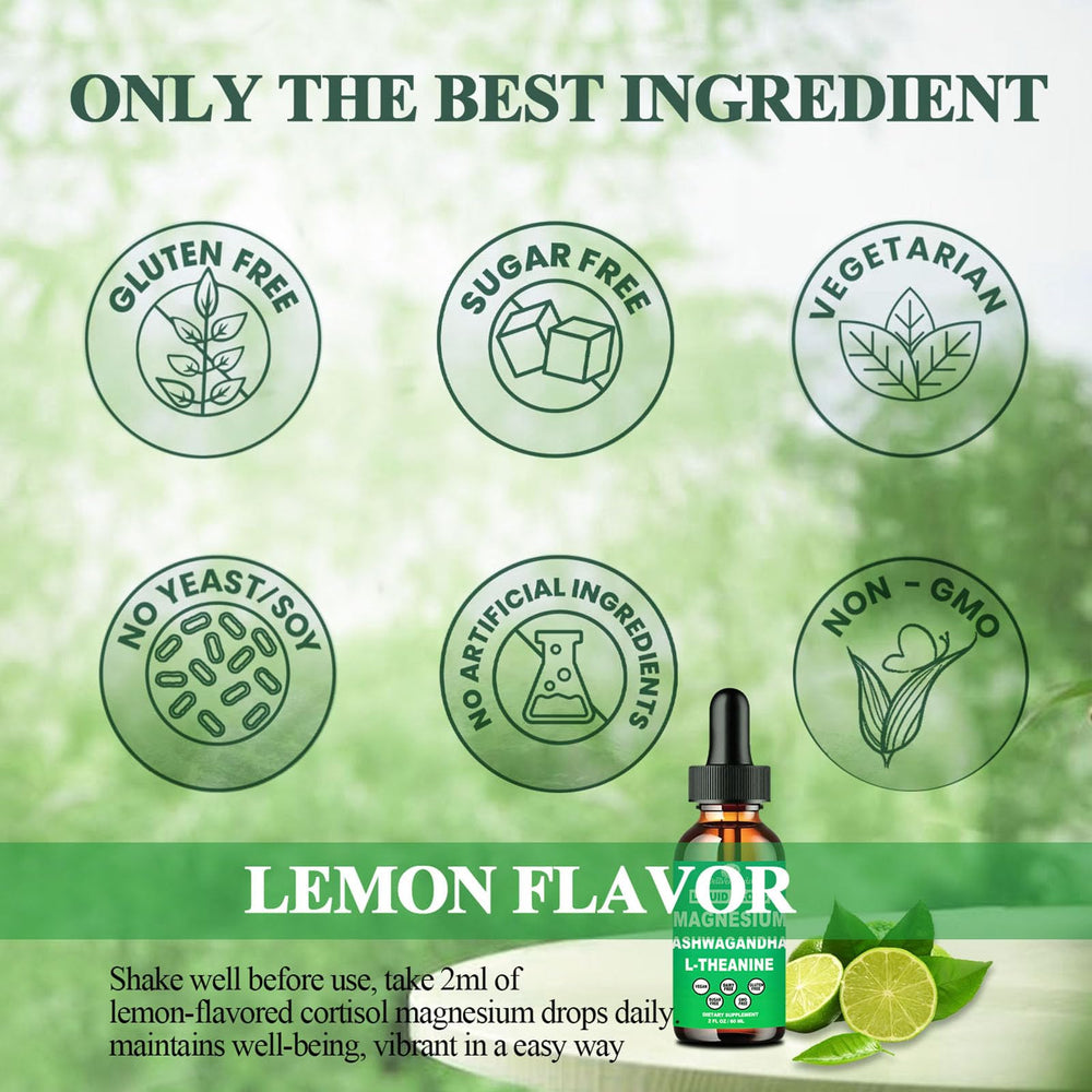 Vegan, organic, non-GMO cortisol supplement label with Clean Label Project verification