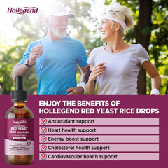 Label showing vegan and organic red yeast rice ingredients