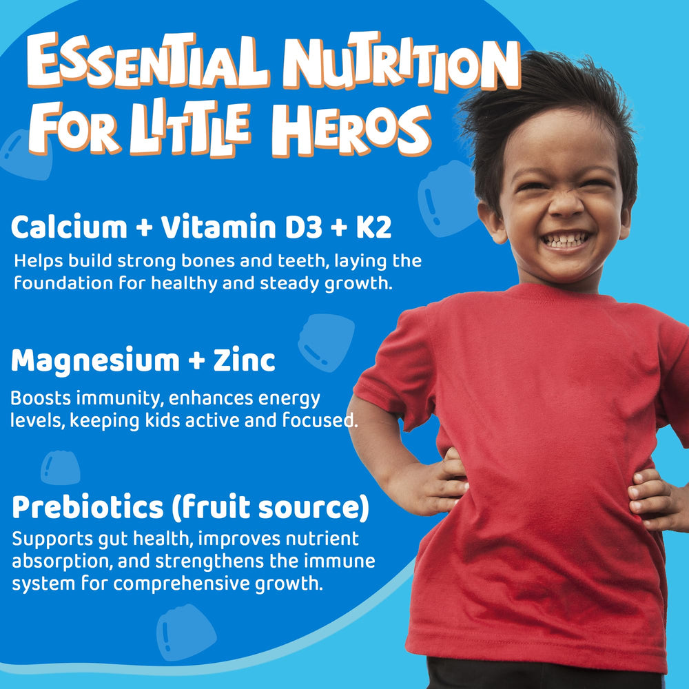 Vegan pectin-based kids calcium gummies