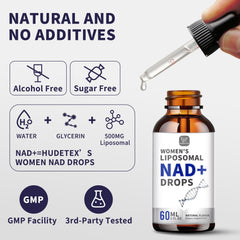 Vegan, sugar-free NAD formulation label