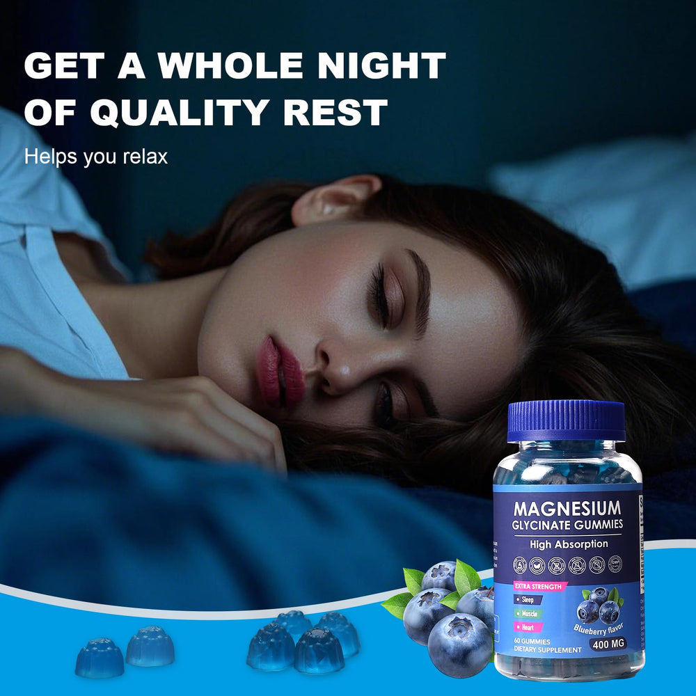 Vegan, sugar-free, gelatin-free magnesium glycinate gummies