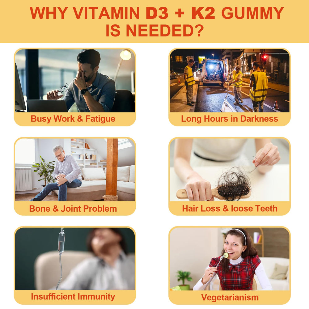 Sugar-free, vegan, gelatin-free Vitamin D3 K2 gummies