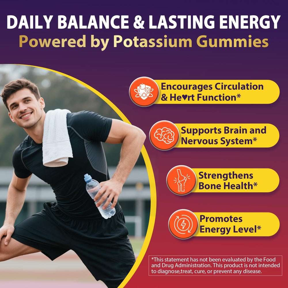Vegan, sugar-free potassium gummies packaging