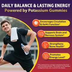 Vegan, sugar-free potassium gummies packaging