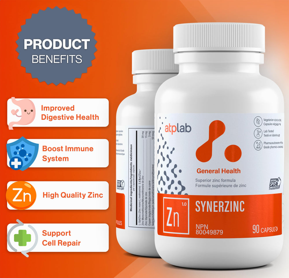 Close-up of vegan zinc bisglycinate capsules for Synerzinc