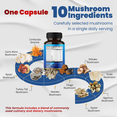 VEGATOT 10-in-1 capsules with Cordyceps for sustained daytime energy.