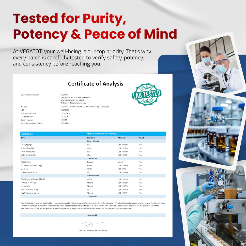 Maitake mushroom ingredient in Vegatot 10 in 1