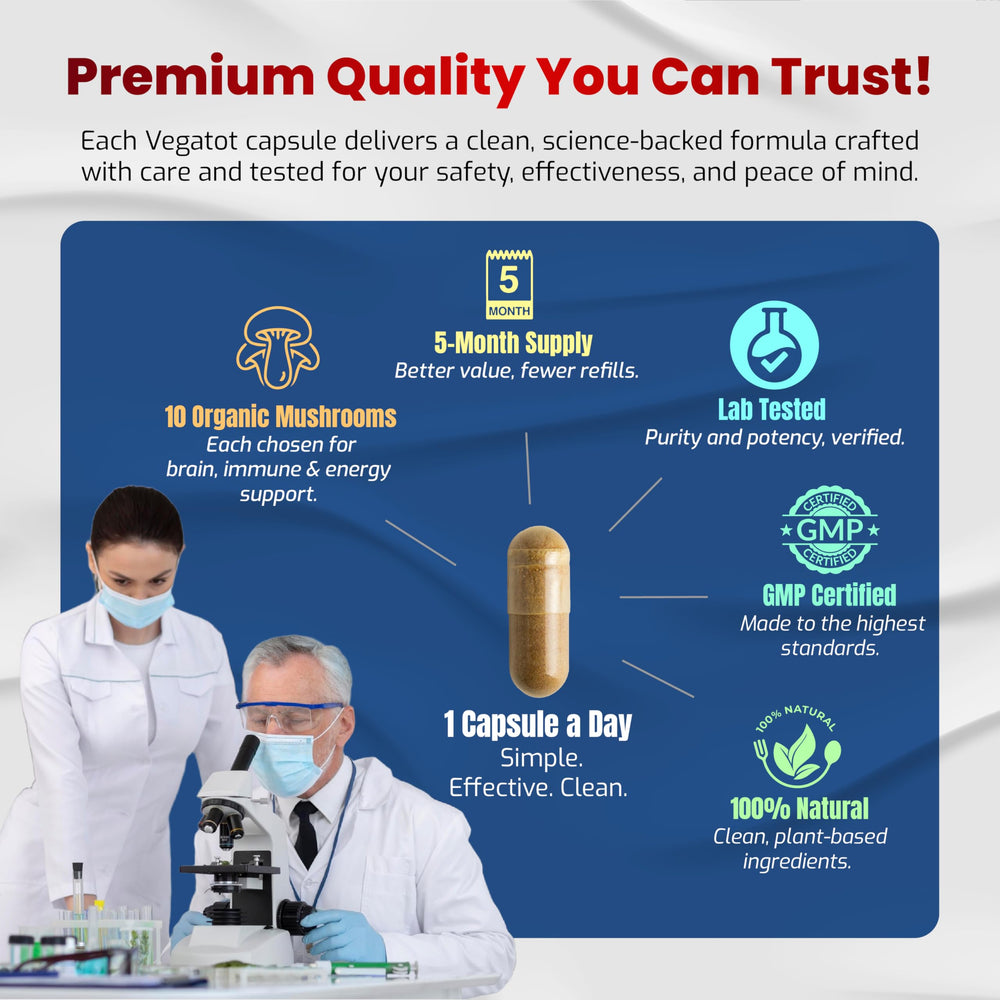 Turkey Tail mushroom ingredient in Vegatot 10 in 1