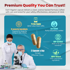 Botanical blend: Rosemary, Bilberry, Sage in VEGATOT NAD+ Boosting Complex