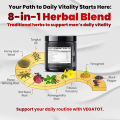 VEGATOT Testo Support capsules ready-to-swallow for daily vitality and steady energy.