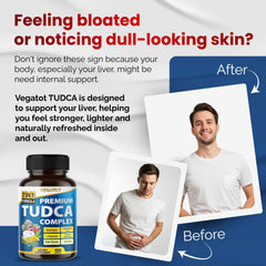 Close-up of Vegatot TudCA bottle label