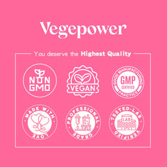 Brand VEGEPOWER packaging design for Biotin gummies