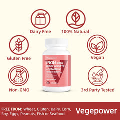 Ingredients: Vitamin C, B12 and folic acid with iron