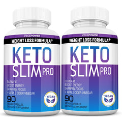 Front view of VEGEPOWER Keto Weight Loss Pills bottle with Apple Cider Vinegar