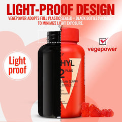 Lifestyle image of adults taking vegan B12+D3 gummies