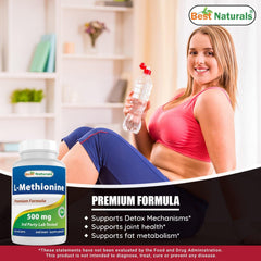 Close-up of L-Methionine vegetarian capsules