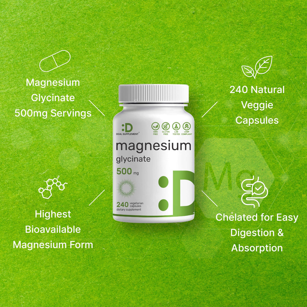 Vegetarian capsules of magnesium glycinate