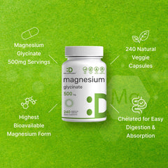 Vegetarian capsules of magnesium glycinate
