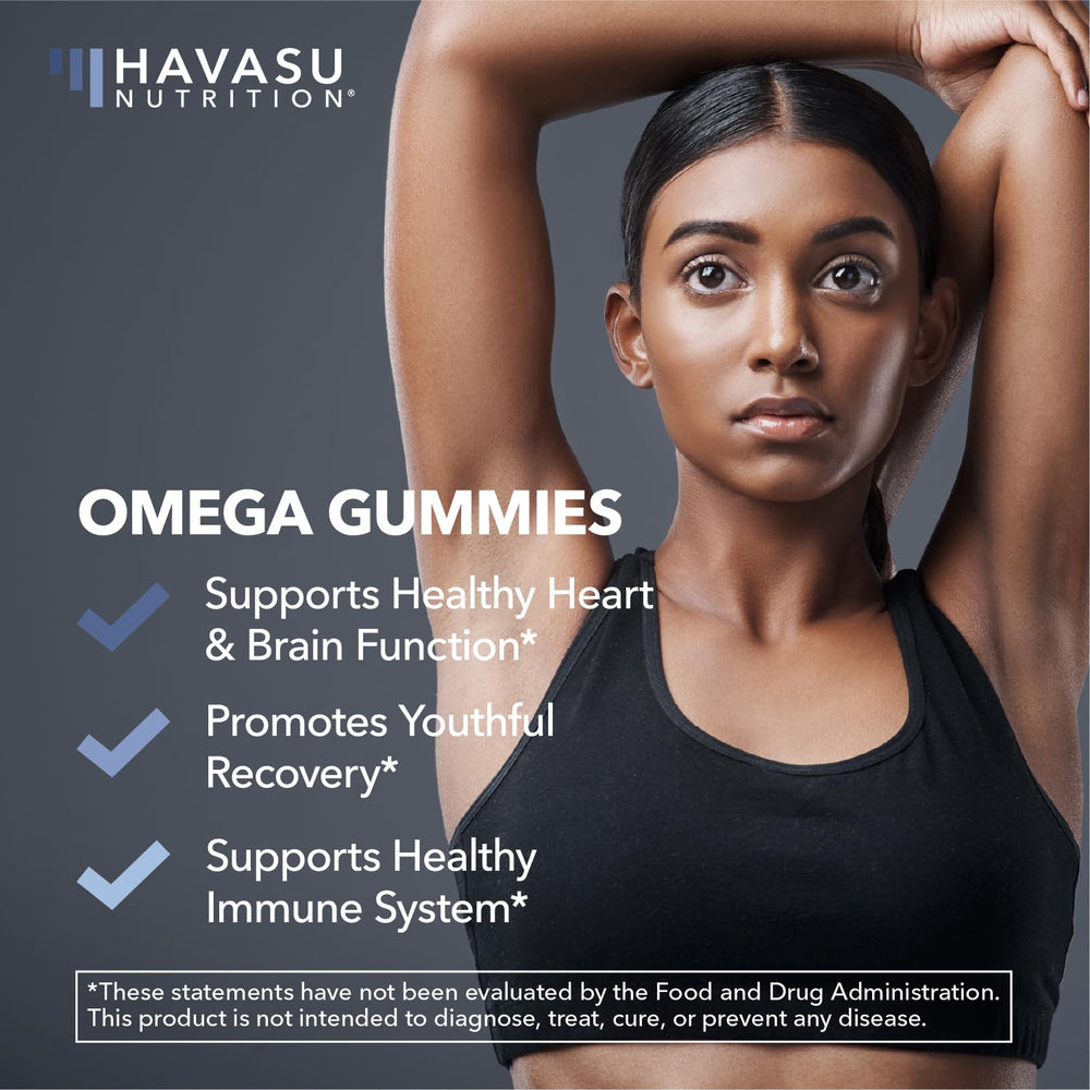 Vegetarian friendly Omega 3-6-9 DHA gummies for adults