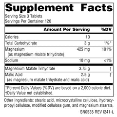 Vegetarian friendly magnesium malate supplement