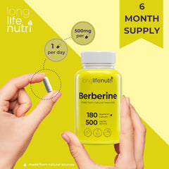 Vegetarian-friendly, non-GMO berberine capsules