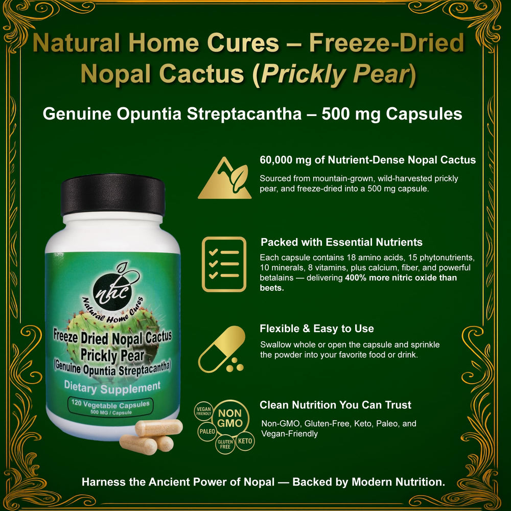 Veggie capsules containing nopales cactus supplement