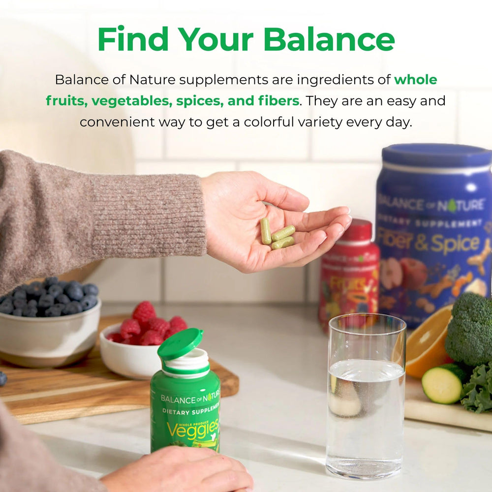 Discounted bundle of Balance of Nature Veggies and Fiber & Spice