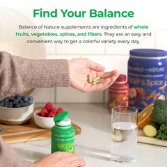 Discounted bundle of Balance of Nature Veggies and Fiber & Spice