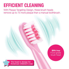 Close-up of soft 3D curved W-shaped bristles on replacement head