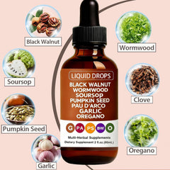 Liquid vegan gut health supplement in 2 oz bottle