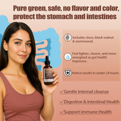 Ingredients included in Vello Gut Cleanse: black walnut hull, wormwood, clove, soursop, pumpkin seeds, pau d'arco, garlic, oregano oil