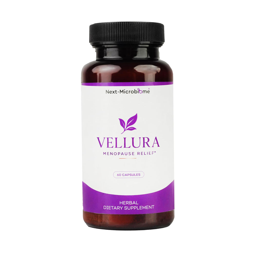 Vellura Menopause Relief bottle and packaging