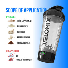 Shaker bottle placed in a gym bag for on-the-go use