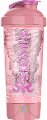 VELOMIX electric protein shaker bottle 24 oz pink front view
